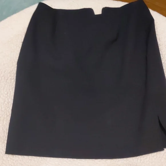 skirt sz 10 navy blue, ilyza NY brand, straight & blue & white sz PM blouse; - Picture 5 of 5